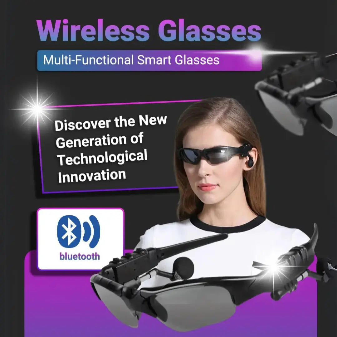 Multi-functional wireless bluetooth smart sunglasses