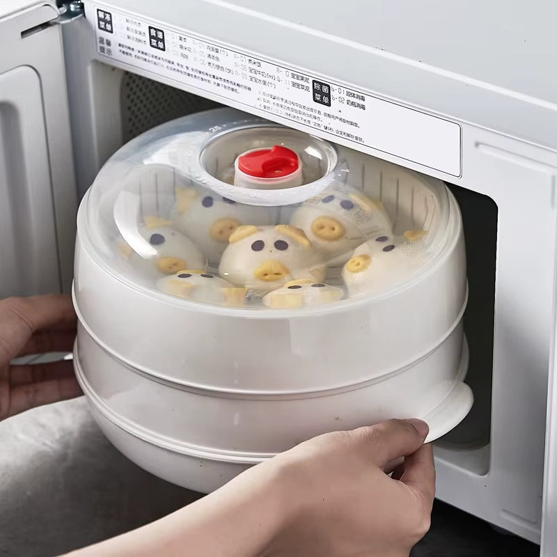 Microwave oven steamer